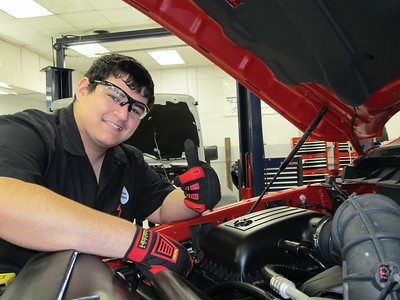 automotive student smiling